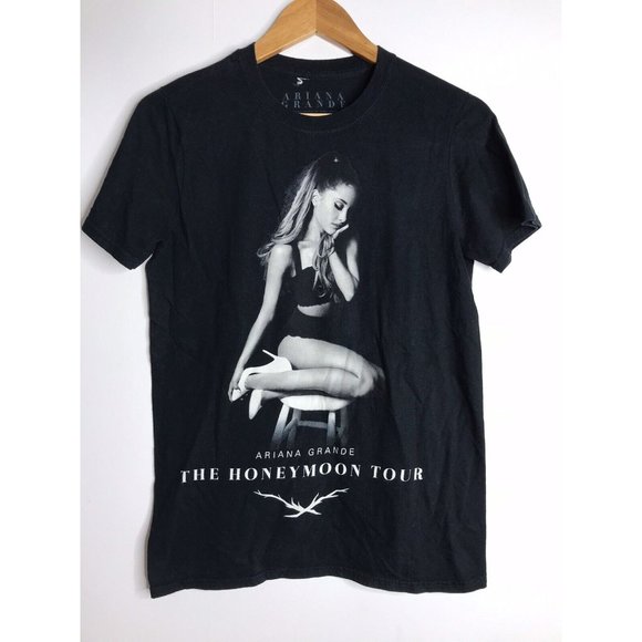 Arian Grande Tops - Ariana Grande The Honeymoon 2015 Tour Adult Small T-Shirt
